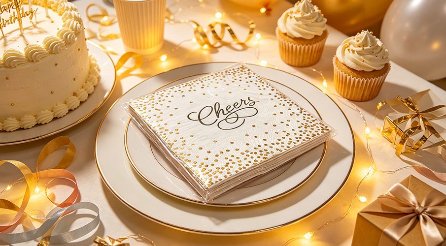 GOID FOIL NAPKINS 